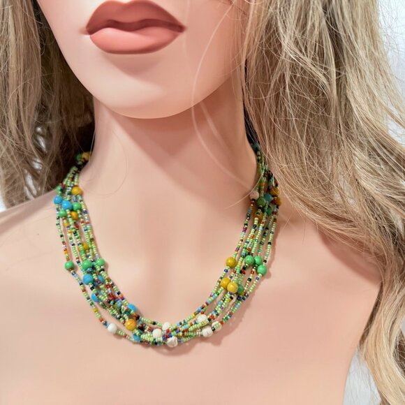 Multistrand Seed bead necklace - 18.75" - New with tag - Picture 2 of 5